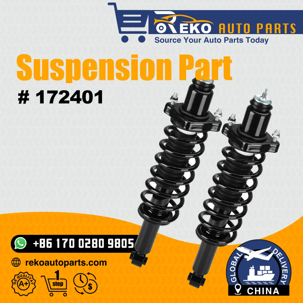 172401 Rear Spring Strut Shock Absorber for Dodge Jeep