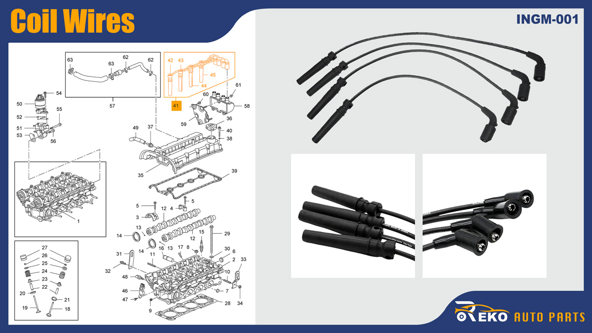 96497773 spark coil wires