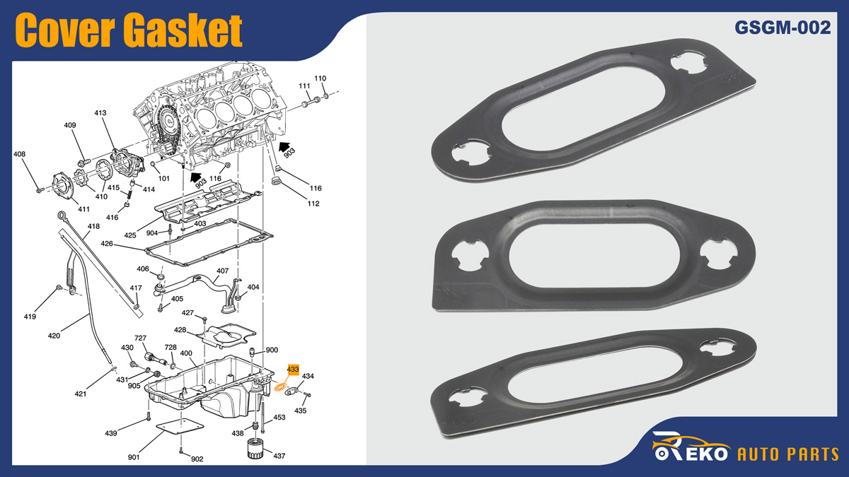 12611384 oil pan gasket