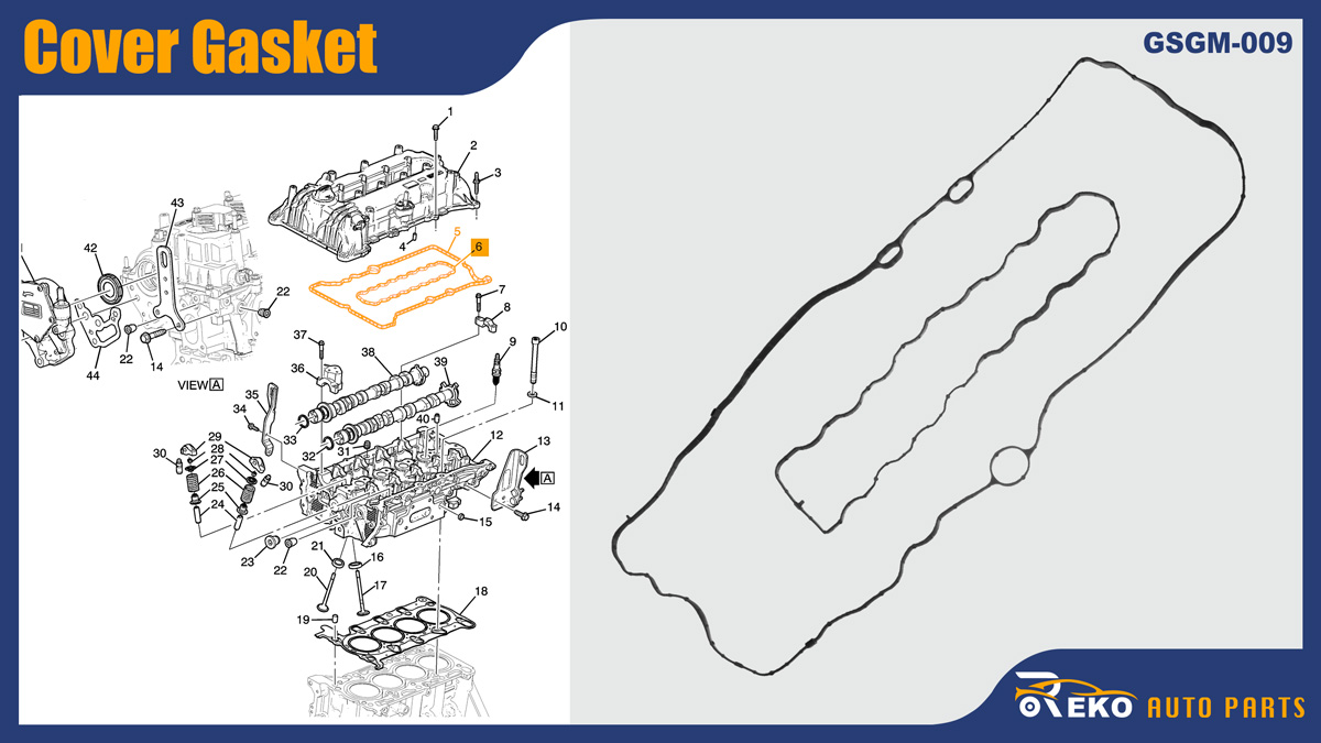 12636384 engine valve cover gasket