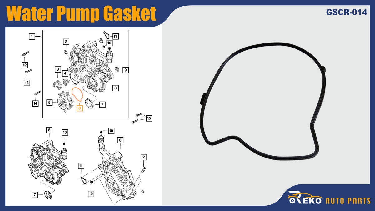 genuine chrysler 53020865 water pump gasket
