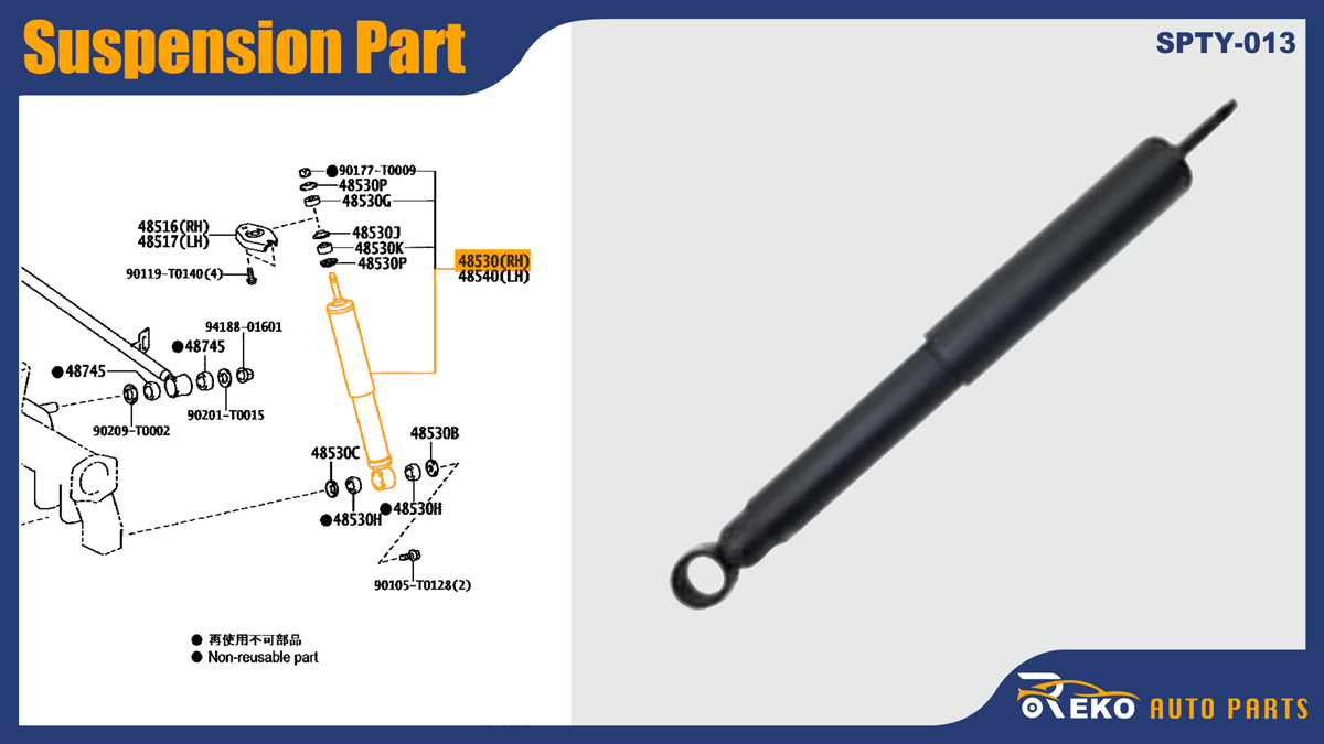 4853109430 48531-09430 Rear Shock Innova