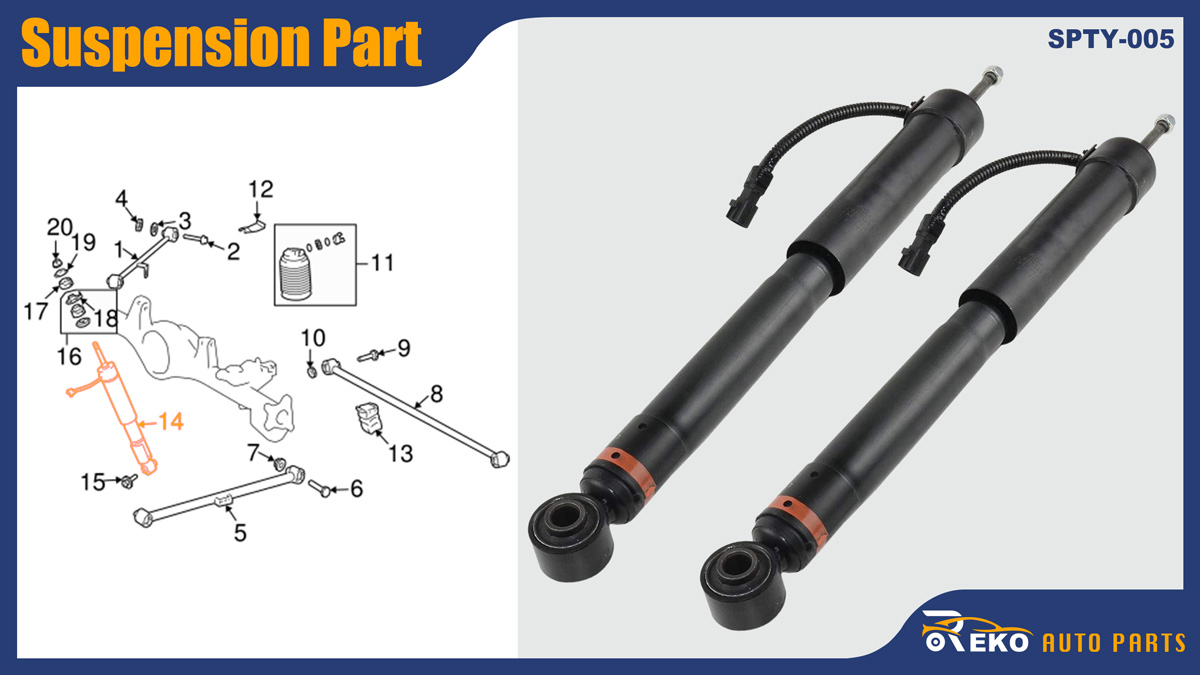 48530-69485 4853069485 KYB 7440002 Rear Shock Gx470 Prado 120