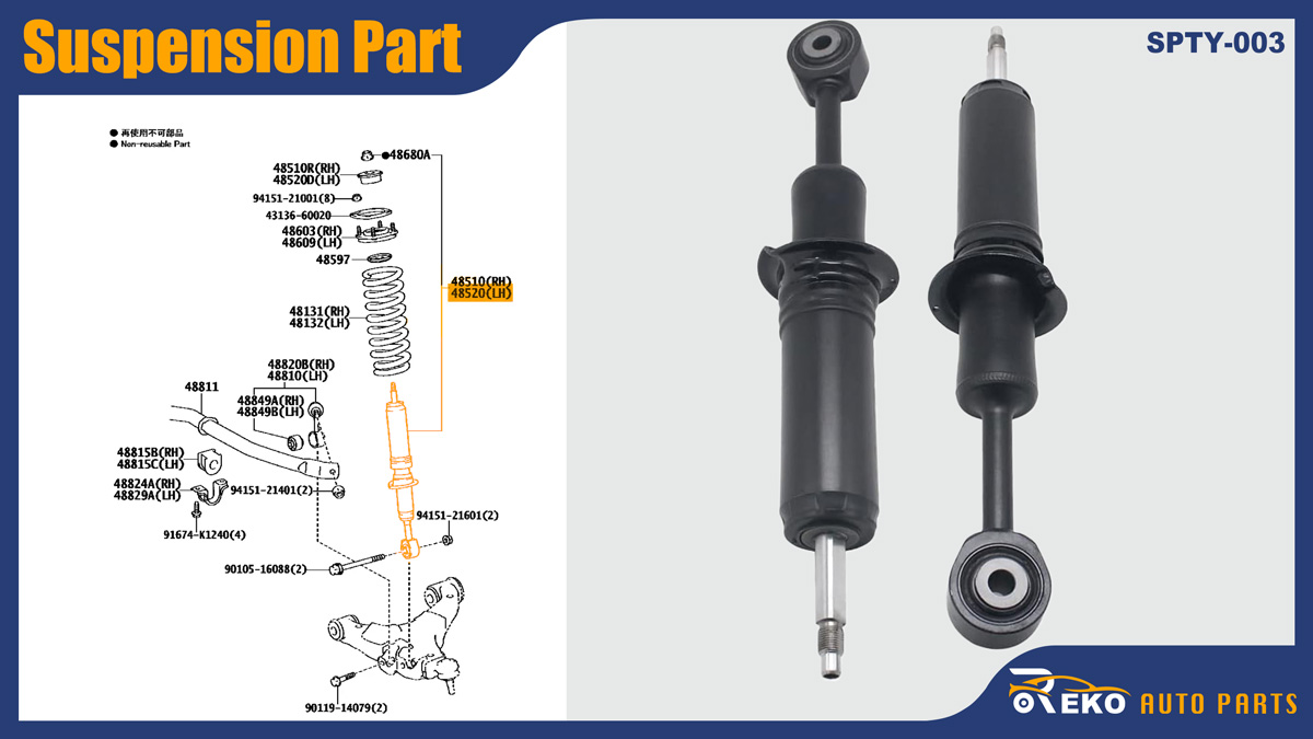 4851069355 48510-69355 KYB 340062 Shock Absorber