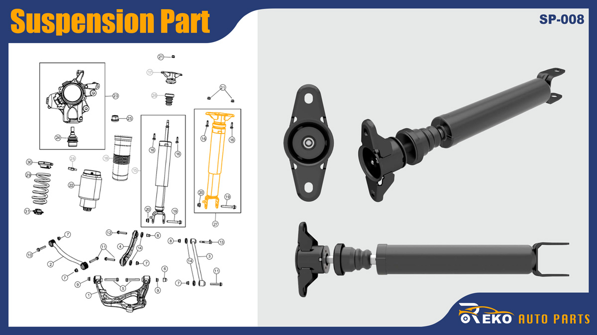 68069680ah 68069680AF 68069680AG Rear Suspension Shock Absorber for Jeep Grand Cherokee Dodge Durango