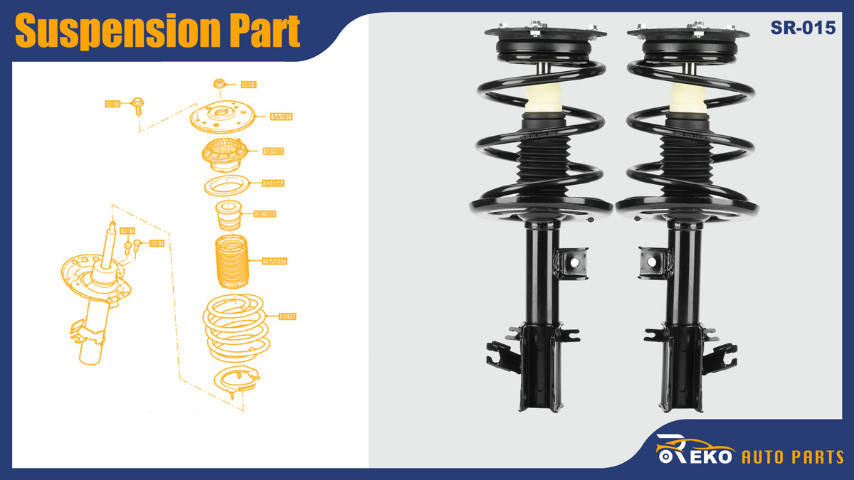 Front Strut Complete Coil Spring Assembly Shock Absorber for Nissan Altima 2.5L 3.5L 2007-2012 (Excluding Hybrid), Altima S 2.5L Coupe 2013, 172393, 172392, KYB SR4225, SR4226, Unity 11612, 11613