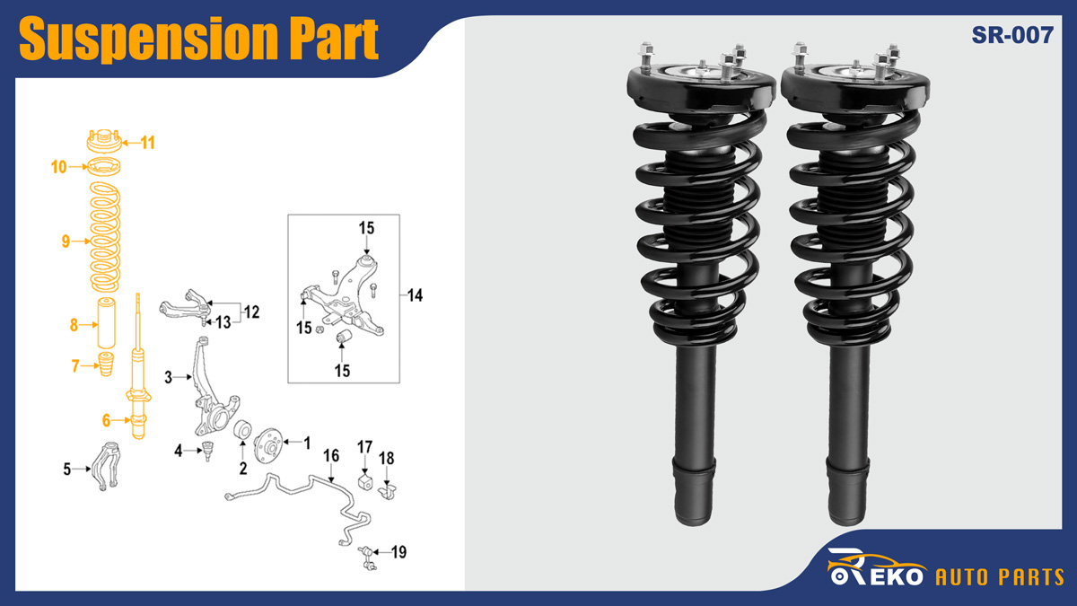 Front Struts Fit for Sonata 2006 2007 2008 2009 2010, Azera 2006 2007 2008 2009 2010 2011, Quick Complete Suspension Struts 172281 Full Set of 2 SAA359, SR4502, SR4503, 182281, 11560, 1335664, 172281
