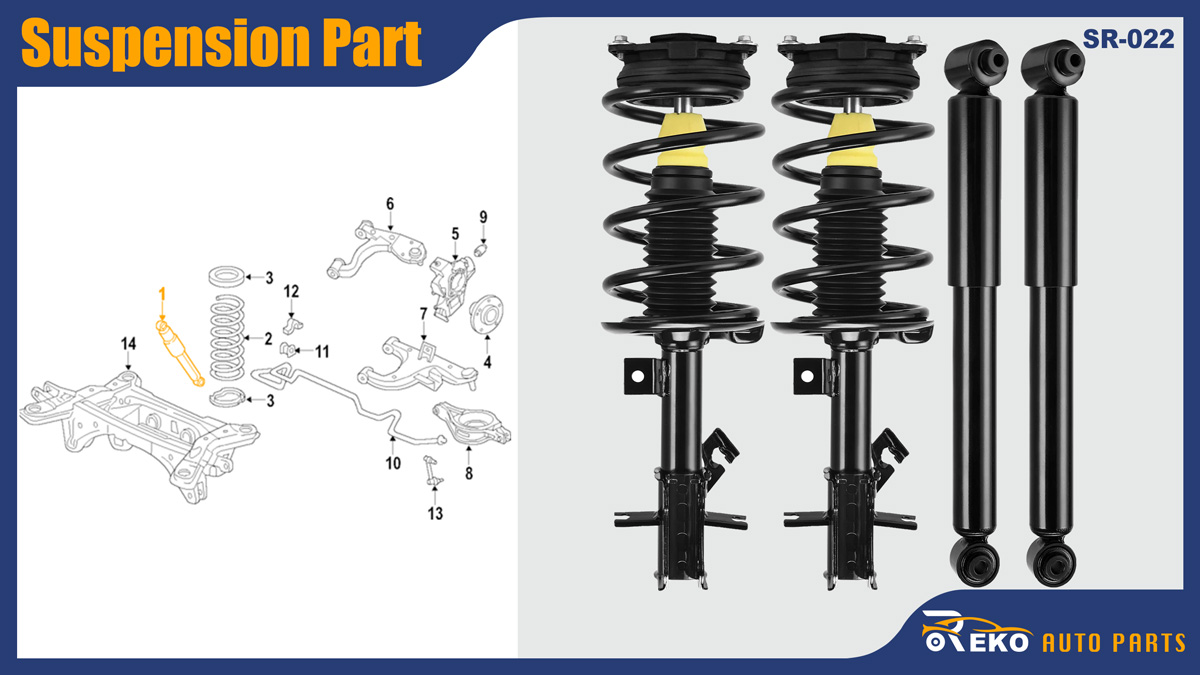 Front & Rear Pair Complete Quick Struts Shocks Compatible with 2007-2012 Nissan Sentra. Replace for 54302‑ET00A, Monroe 172378, KYB SR4156, 1331648R, PSA64984, 54303‑ET00A, Monroe 172379, KYB SR4157, 1331648L, PSA64985